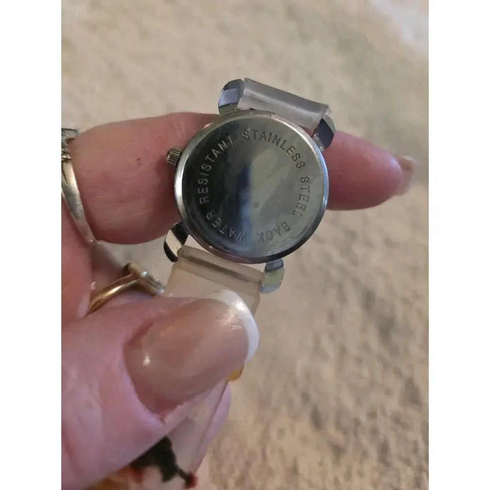 Harry Potter Watch Clear White Band Water Resistant Stainless Steel 7